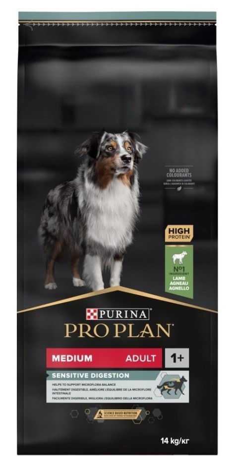 PURINA Pro Plan Adult Medium Sensitive Digestion bogata w jagnięcinę - sucha karma dla psa - 14 kg PURINA Pro Plan Adult Medium Sensitive Digestion bogata w jagnięcinę - sucha karma dla psa - 14 kg