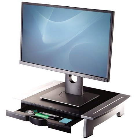 MONITOR RISER STANDARD BLACK/SILVER 8031101 FELLOWES MONITOR RISER STANDARD BLACK/SILVER 8031101 FELLOWES