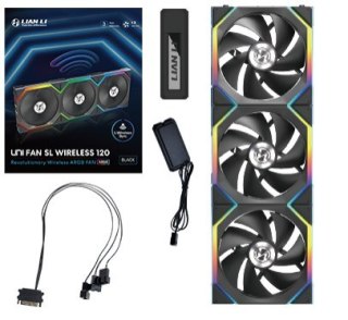 Wentylator Lian Li LULI-091 UNI FAN SL, ARGB, PWM, 3x, 120mm, Bezprzewodowe sterowanie za pomocą kontrolera 2.4GHz, czarny