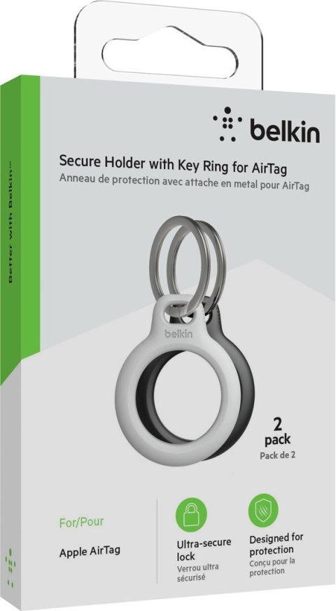 BELKIN ETUI AIRTAG Z KÓŁKIEM 2 SZT CZARNE/BIAŁE BELKIN ETUI AIRTAG Z KÓŁKIEM 2 SZT CZARNE/BIAŁE