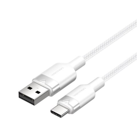Kabel USB 2.0 A do USB-C 3A Vention CTNWF 1M (biały) Kabel USB 2.0 A do USB-C 3A Vention CTNWF 1M (biały)