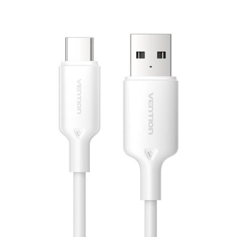 Kabel USB 2.0 A do USB-C 3A Vention CTQWF 1M (biały) Kabel USB 2.0 A do USB-C 3A Vention CTQWF 1M (biały)