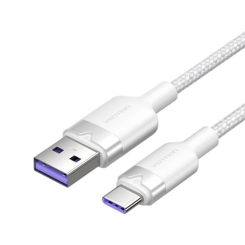 Kabel USB 2.0 A do USB-C 6A Vention CTOWH 2M (biały) Kabel USB 2.0 A do USB-C 6A Vention CTOWH 2M (biały)