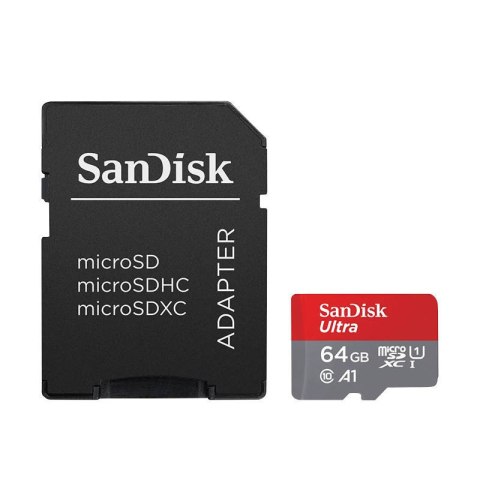 Karta pamięci SanDisk ULTRA ANDROID microSDXC 64 GB 140MB/s A1 Klasa 10 UHS-I + ADAPTER Karta pamięci SanDisk ULTRA ANDROID microSDXC 64 GB 140MB/s A1 Klasa 10 UHS-I + ADAPTER