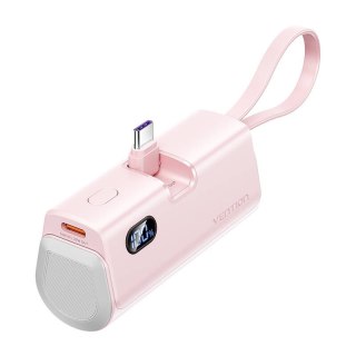 Powerbank Vention wyświetlacz LED 4800mAh 22.5W FHQP0 (różowy)