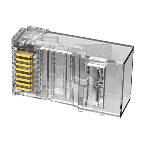Wtyczka modułowa RJ45 kat.5E UTP Vention IDBR0-100 przezroczysta opakowanie 100 szt. Wtyczka modułowa RJ45 kat.5E UTP Vention IDBR0-100 przezroczysta opakowanie 100 szt.