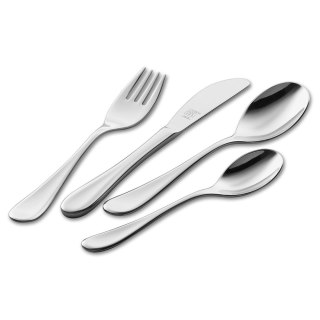 ZWILLING Filou 4 pcs. children's set Zestaw sztućców dla malucha Srebrny