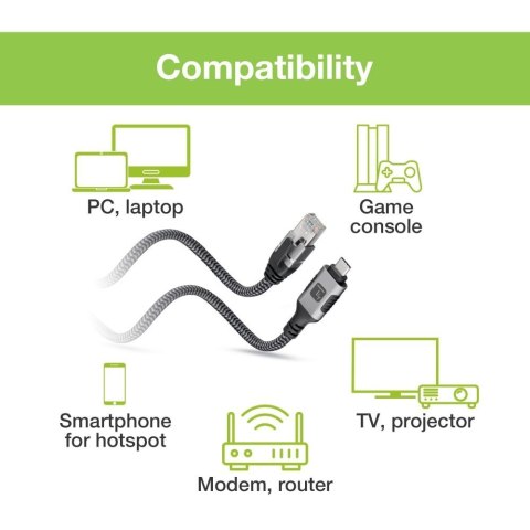 Kabel sieciowy USB-C na Gigabit Ethernet RJ45 3m