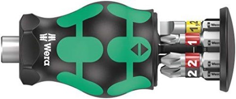 Wera Kraftform Kompakt Stubby Magazin 2 Śrubokręt z wymiennymi końcówkami Prosty śrubokręt