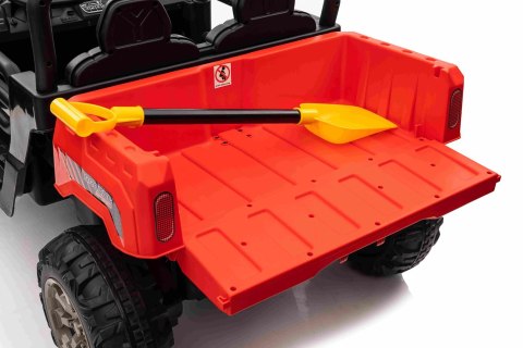 Auto Pick-Up Speed 900 dla dzieci Czerwony + Napęd 4x4 + Ruchomy kiper + Bagażnik + Pilot + Łopatka + Audio LED