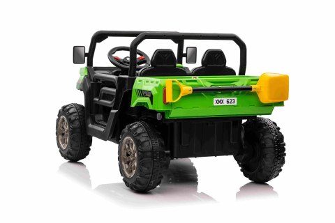 Auto Pick-Up Speed 900 dla dzieci Zielony + Napęd 4x4 + Ruchomy kiper + Bagażnik + Pilot + Łopatka + Audio LED