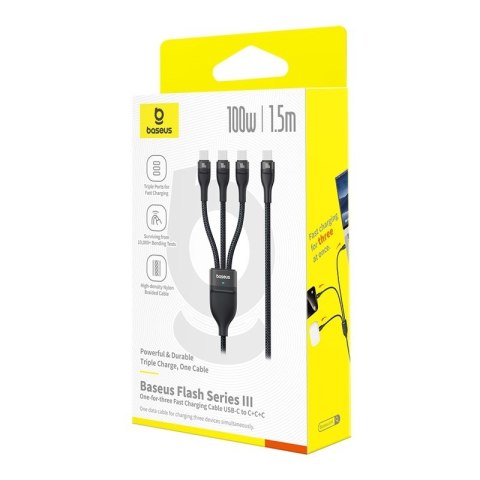 Kabel Baseus Flash Series 3 100W 1,5m (czarny)