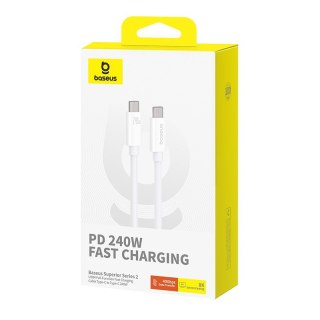 Kabel Baseus Superior Typ C-Typ C 240W 1m (biały)