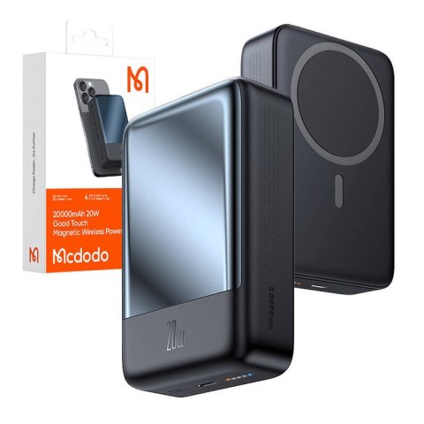 Power Bank Magnetyczny Mcdodo MC-5021 20000mAh, 20W (czarny) Power Bank Magnetyczny Mcdodo MC-5021 20000mAh, 20W (czarny)