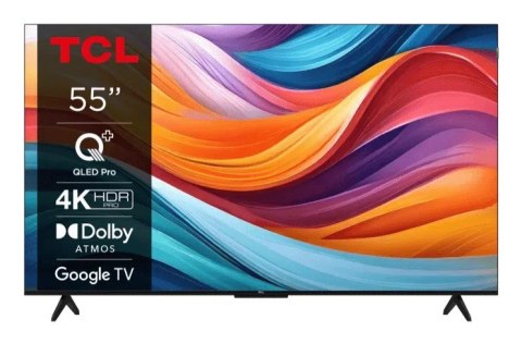 Telewizor TCL 55T7B QLED 55" 4K Ultra HD Google TV Dolby Vision DVB-T2 Czarny