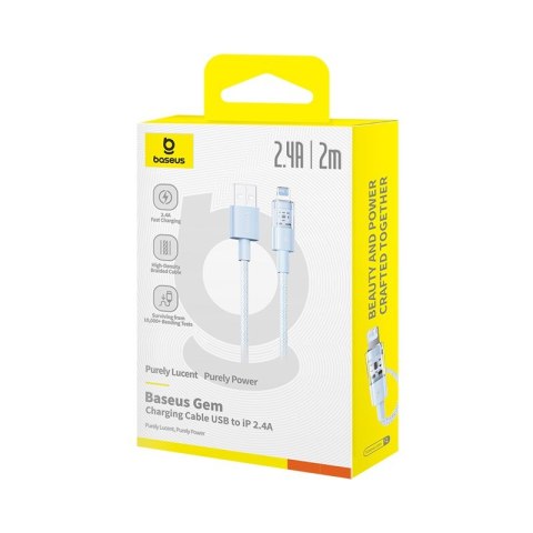 Kabel Baseus Gem 2.4a 2m (niebieski)