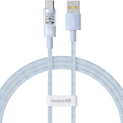 Kabel Baseus Gem USB-USB C 100W 1m (niebieski) Kabel Baseus Gem USB-USB C 100W 1m (niebieski)