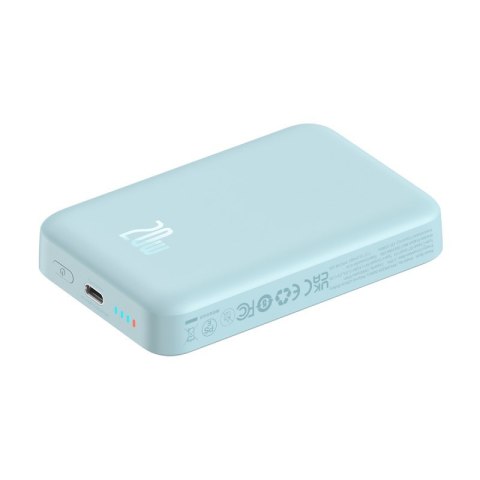 Powerbank Baseus Magnetic Mini Air Wireless 10000mAh 20W+kabel USB C-USB C (niebieski)