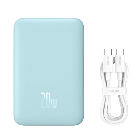 Powerbank Baseus Magnetic Mini Air Wireless 10000mAh 20W+kabel USB C-USB C (niebieski)