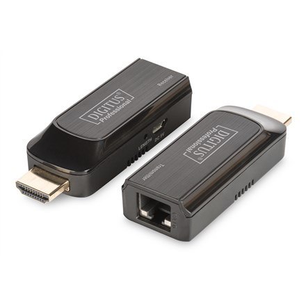 Mini Extender HDMI do 50m po Cat.5e/6/7 FHD1080p 60Hz HDCP 1.2 z audio (zestaw) Mini Extender HDMI do 50m po Cat.5e/6/7 FHD1080p 60Hz HDCP 1.2 z audio (zestaw)