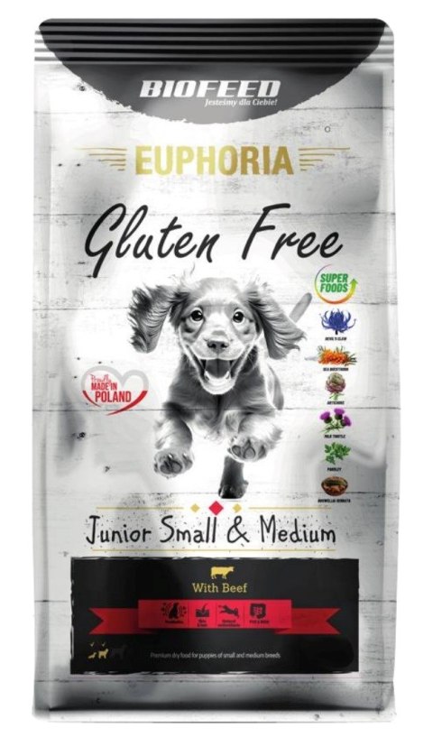 BIOFEED Euphoria G-F SMALL&MID wołowina 12kg BIOFEED Euphoria G-F SMALL&MID wołowina 12kg