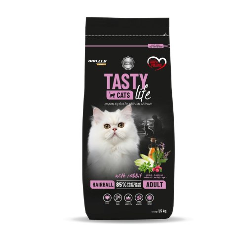 BIOFEED TASTY CATS LIFE HAIRBALL WITH RABBIT 1,5KG BIOFEED TASTY CATS LIFE HAIRBALL WITH RABBIT 1,5KG