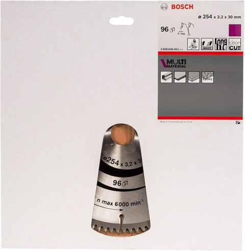 Bosch ?2608640451 ostrze do piły tarczowej 25,4 cm 1 szt.