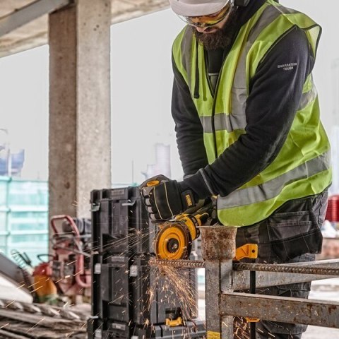 Szlifierka kątowa DEWALT DCG418X2-QW akumulatorowa bezszczotkowa 125mm 54V FV 2x9Ah Czarny, Żółty