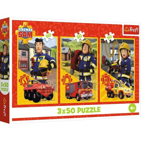 Puzzle 3x50 elementów Ekipa z remizy Strażak Sam Puzzle 3x50 elementów Ekipa z remizy Strażak Sam