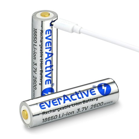EVERACTIVE AKUMULATOR EVERACTIVE 18650 3,7V LI-ION 2600MAH MICRO USB Z ZABEZPIECZENIEM BOX EV18650-26M EVERACTIVE AKUMULATOR EVERACTIVE 18650 3,7V LI-ION 2600MAH MICRO USB Z ZABEZPIECZENIEM BOX EV18650-26M