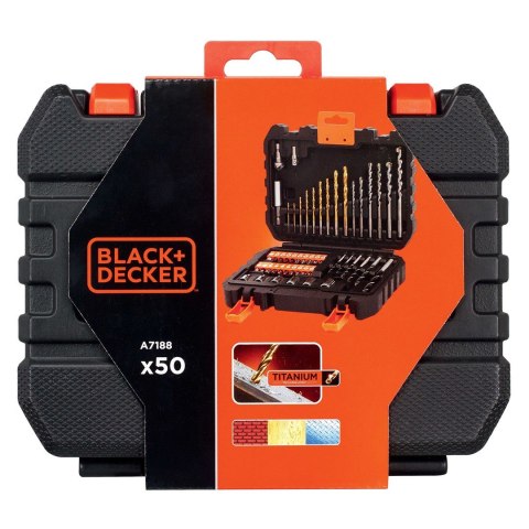 Zestaw wierteł i bitów 50szt. A7188-XJ Black+Decker Zestaw wierteł i bitów 50szt. A7188-XJ Black+Decker