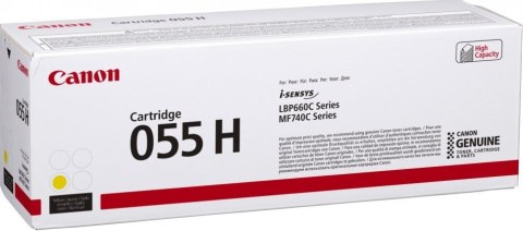 Canon 055H kaseta z tonerem 1 szt. Oryginalny Żółty Canon 055H kaseta z tonerem 1 szt. Oryginalny Żółty