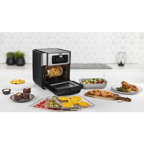 Księżniczka | 182065 | Piekarnik Aerofryer | Moc 1500 W | Pojemność 10 L | Czarny/Stal nierdzewna