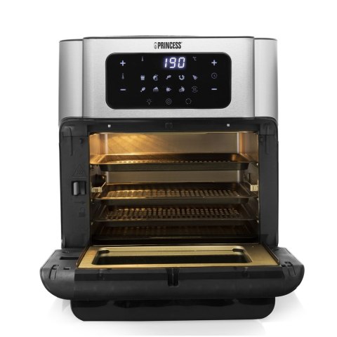 Księżniczka | 182065 | Piekarnik Aerofryer | Moc 1500 W | Pojemność 10 L | Czarny/Stal nierdzewna