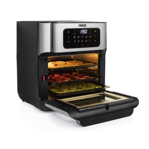 Księżniczka | 182065 | Piekarnik Aerofryer | Moc 1500 W | Pojemność 10 L | Czarny/Stal nierdzewna