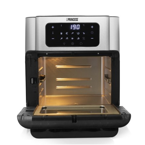 Księżniczka | 182065 | Piekarnik Aerofryer | Moc 1500 W | Pojemność 10 L | Czarny/Stal nierdzewna