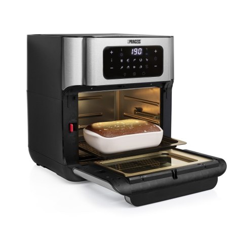 Księżniczka | 182065 | Piekarnik Aerofryer | Moc 1500 W | Pojemność 10 L | Czarny/Stal nierdzewna