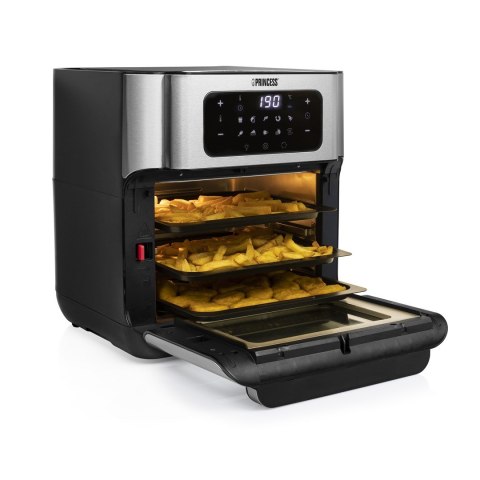 Księżniczka | 182065 | Piekarnik Aerofryer | Moc 1500 W | Pojemność 10 L | Czarny/Stal nierdzewna