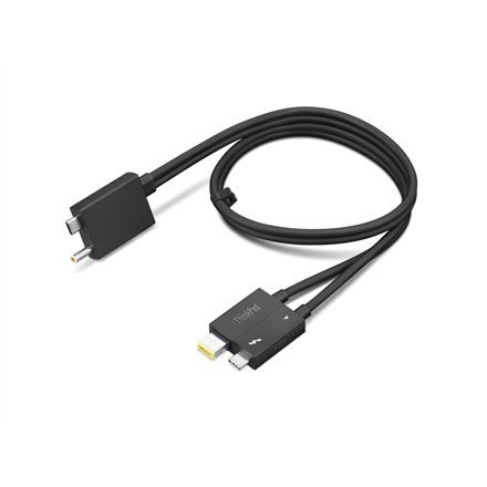 Lenovo 4X91K16970 kabel Thunderbolt 0,7 m 40 Gbit/s Czarny Lenovo 4X91K16970 kabel Thunderbolt 0,7 m 40 Gbit/s Czarny