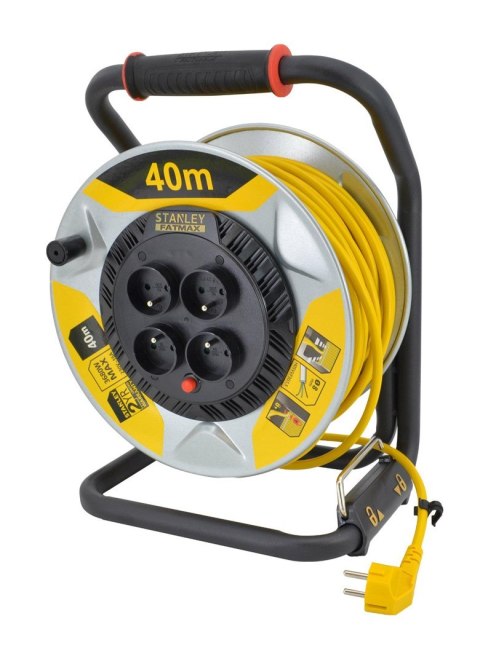 STANLEY-PRZEDŁUŻACZ BĘBNOWY 40m 3x1,5mm 16A IP20 STANLEY-PRZEDŁUŻACZ BĘBNOWY 40m 3x1,5mm 16A IP20