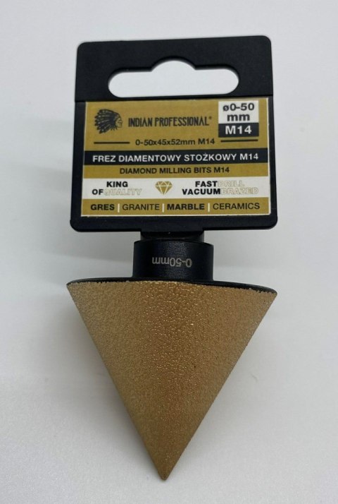 FREZ DIAMENTOWY STOŻKOWY M14 2-48mm /INDIAN PROFESSIONAL FREZ DIAMENTOWY STOŻKOWY M14 2-48mm /INDIAN PROFESSIONAL