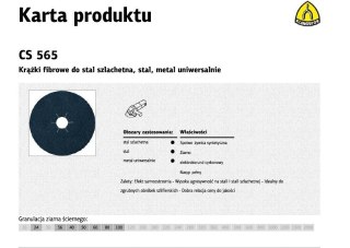 K.FIBRA KRĄŻEK 125 gr. 40 CS565 /25szt METAL