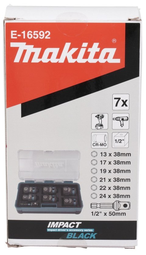 Makita E-16592 Gniazdo udarowe Wpływ socket set Czarny, Morski Makita E-16592 Gniazdo udarowe Wpływ socket set Czarny, Morski