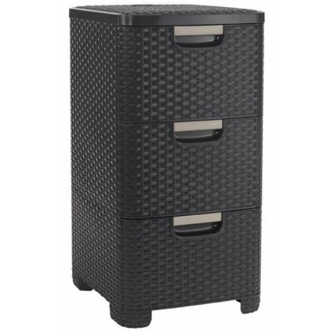 CURVER REGAŁ Z 3 SZUFLADAMI 3x14L /CIEMNY BRĄZ CURVER REGAŁ Z 3 SZUFLADAMI 3x14L /CIEMNY BRĄZ
