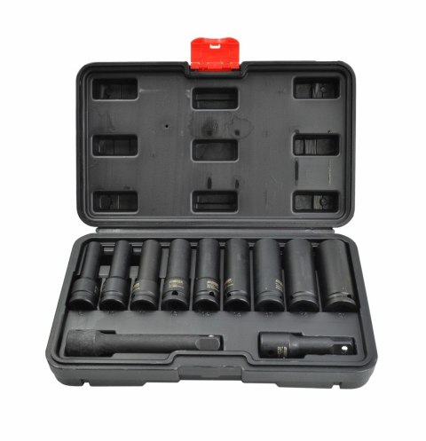 AW ZESTAW NASADEK UDAROWYCH 1/2" 11cz. DŁUGIE BLACK LINE AW ZESTAW NASADEK UDAROWYCH 1/2" 11cz. DŁUGIE BLACK LINE