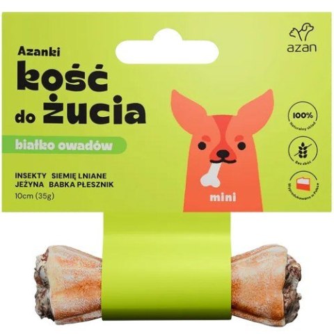 AZANKI Kość z insektami i siemieniem lnianym MINI 10cm AZANKI Kość z insektami i siemieniem lnianym MINI 10cm
