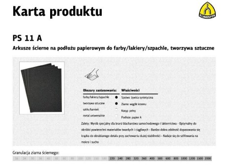 K.PAPIER ŚCIER.WODNY P 320 PS11A/50szt . K.PAPIER ŚCIER.WODNY P 320 PS11A/50szt .