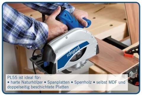 Scheppach PL55 16 cm Czarny, Niebieski, Srebrny 9500 RPM 1200 W Scheppach PL55 16 cm Czarny, Niebieski, Srebrny 9500 RPM 1200 W