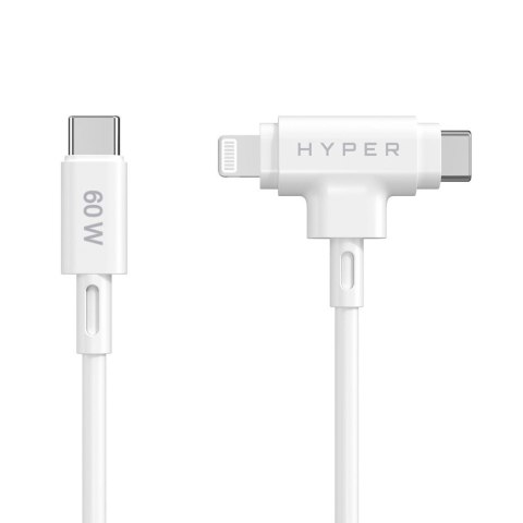 HYPER HyperJuice kabel USB USB 2.0 1,5 m USB C USB C/Lightning Biały