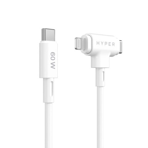 HYPER HyperJuice kabel USB USB 2.0 1,5 m USB C USB C/Lightning Biały